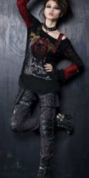  TROUSERS Punk Rave K-111/GY -  