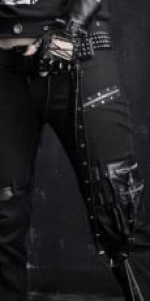  TROUSERS Punk Rave K-128/BK -  