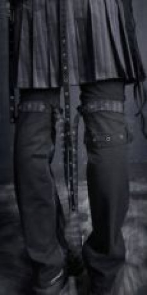  TROUSERS Punk Rave K-129/BK-BL -  