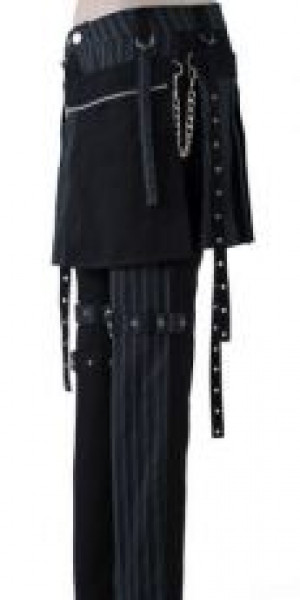  TROUSERS Punk Rave K-129/BK-BL -  