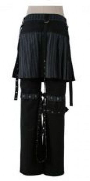  TROUSERS Punk Rave K-129/BK-BL -  