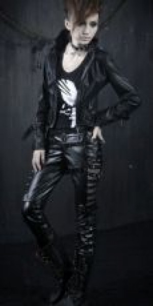  TROUSERS Punk Rave K-131/BK -  