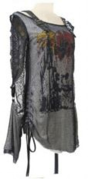  LONGSLEEV Punk Rave T-221/BK-WH -  
