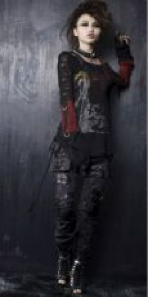  LONGSLEEV Punk Rave T-221/BK-RD -  