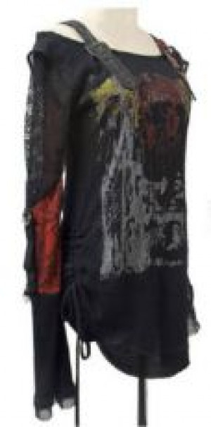  LONGSLEEV Punk Rave T-221/BK-RD -  