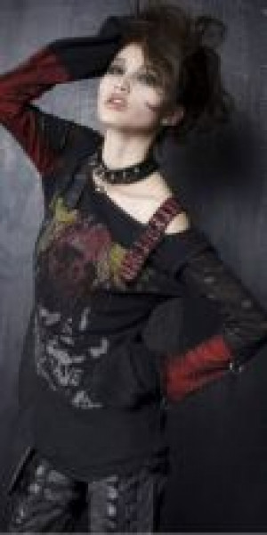  LONGSLEEV Punk Rave T-221/BK-RD -  