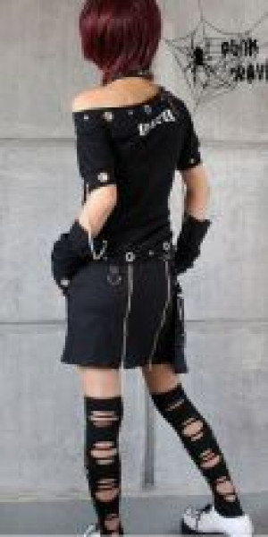  T-SHIRT Punk Rave T-178/BK -  
