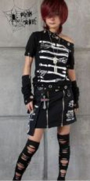  T-SHIRT Punk Rave T-178/BK -  