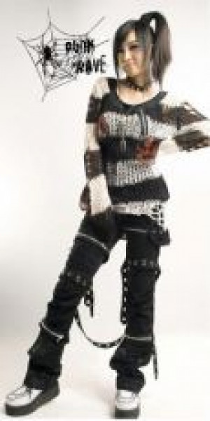  PANTS Punk Rave K-098/BK -  
