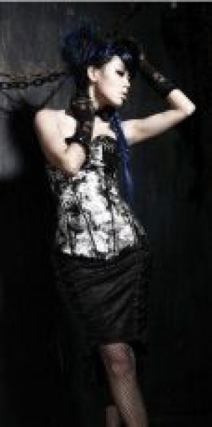  CORSET Punk Rave Y-387/BK-WH /  /  /  / -  