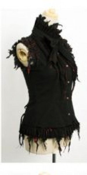  c  BLOUSE Punk Rave Y-301/BK-RD -  