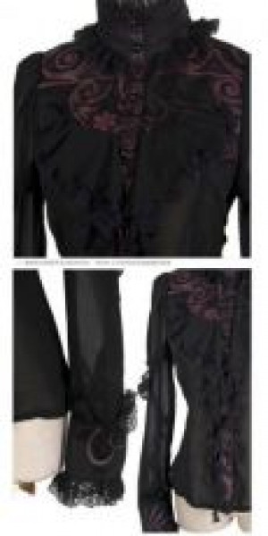  c  BLOUSE Punk Rave Y-356/BK-RD -  