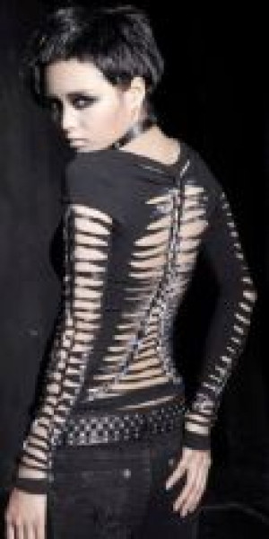  T-SHIRT Punk Rave T-302/BK -  