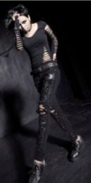  TROUSERS Punk Rave K-141/BK -  