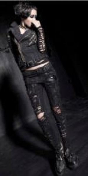  TROUSERS Punk Rave K-141/BK -  