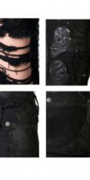  TROUSERS Punk Rave K-141/BK -  