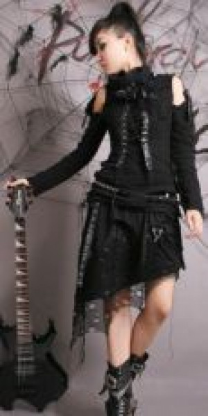  =SKIRT= Punk Rave Q-098/BK -  