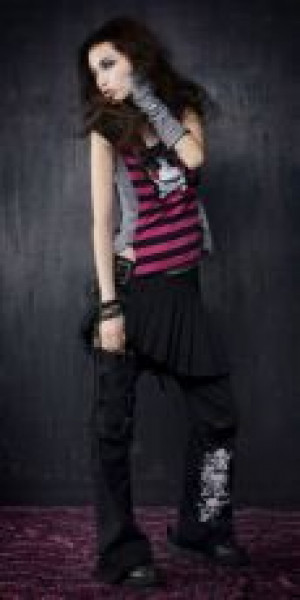  TROUSERS Punk Rave K-013/BK -  
