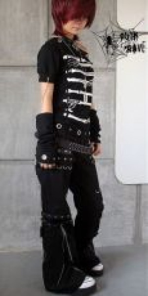  TROUSERS Punk Rave K-028/BK -  