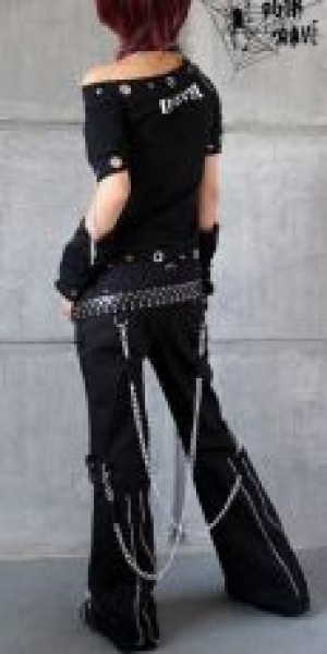  TROUSERS Punk Rave K-028/BK -  