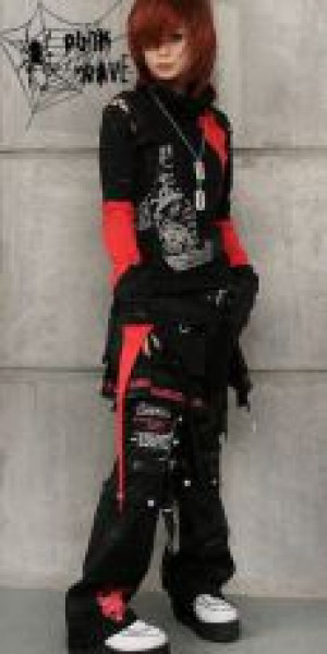  TROUSERS Punk Rave K-053/BK -  