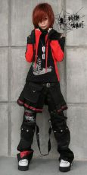  TROUSERS Punk Rave K-053/BK -  