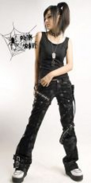  =TROUSERS= Punk Rave K-096/BK -  