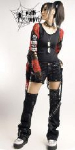  =TROUSERS= Punk Rave K-096/BK -  