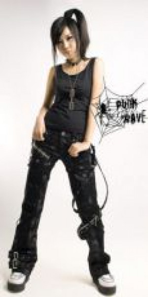  =TROUSERS= Punk Rave K-096/BK -  