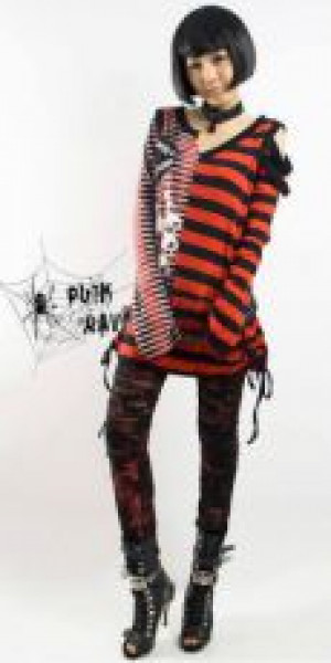 TROUSERS Punk Rave K-099/RD -  