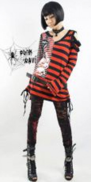  TROUSERS Punk Rave K-099/RD -  