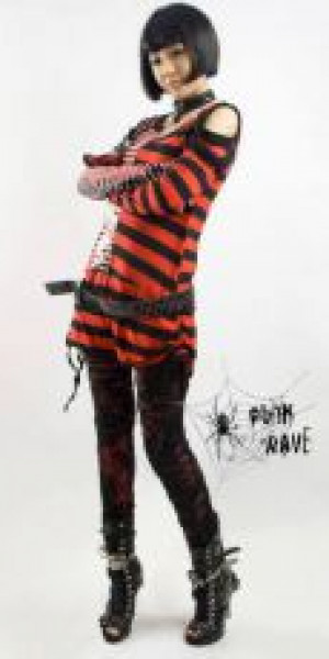  TROUSERS Punk Rave K-099/RD -  