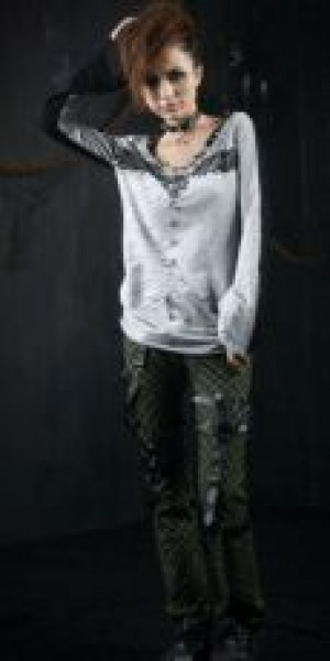  TROUSERS Punk Rave K-124/GR -  