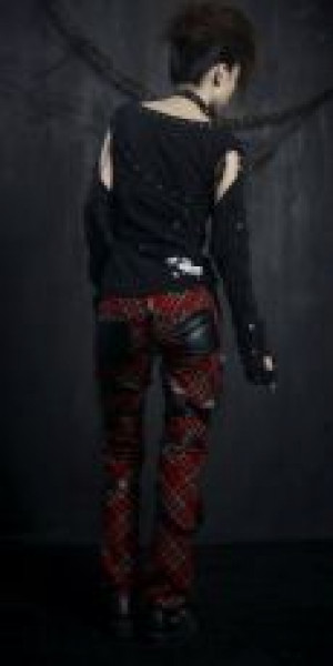  TROUSERS Punk Rave K-124/RD -  