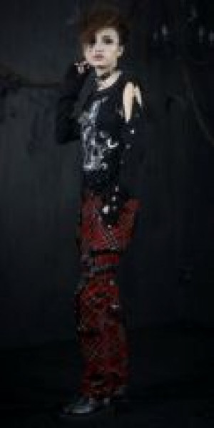  TROUSERS Punk Rave K-124/RD -  