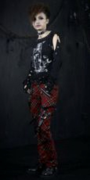  TROUSERS Punk Rave K-124/RD -  
