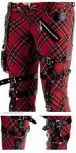  TROUSERS Punk Rave K-124/RD -  