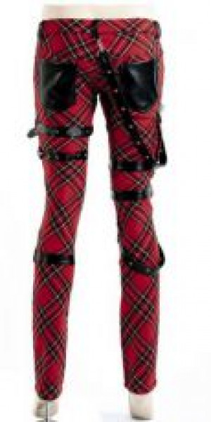  TROUSERS Punk Rave K-124/RD -  