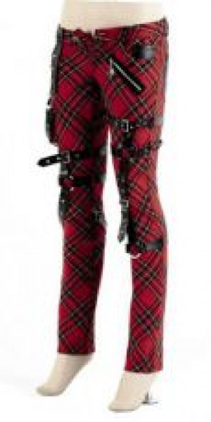 TROUSERS Punk Rave K-124/RD -  