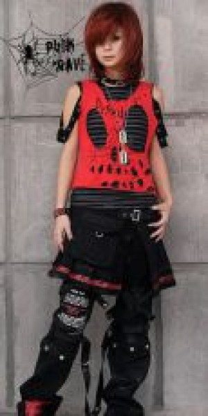  T-SHIRT Punk Rave T-099/BK-RD -  