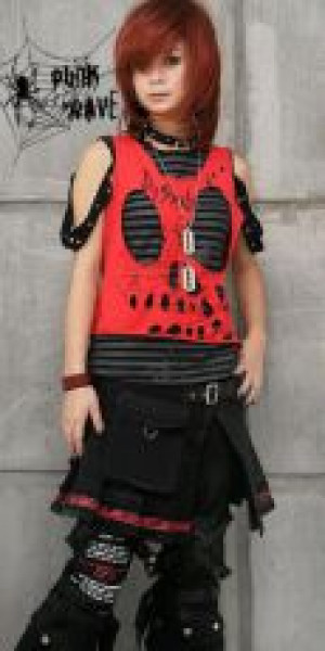  T-SHIRT Punk Rave T-099/BK-RD -  