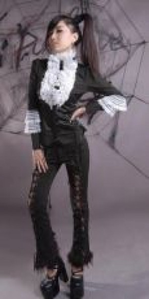  c  BLOUSE Punk Rave Y-244/BK-WH -  