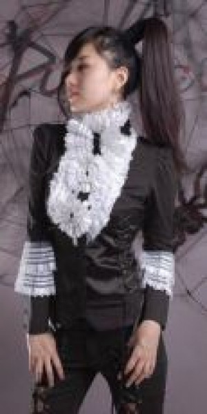  c  BLOUSE Punk Rave Y-244/BK-WH -  