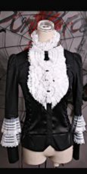  c  BLOUSE Punk Rave Y-244/BK-WH -  