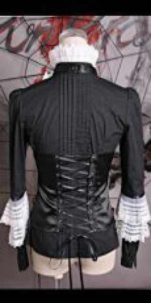  c  BLOUSE Punk Rave Y-244/BK-WH -  