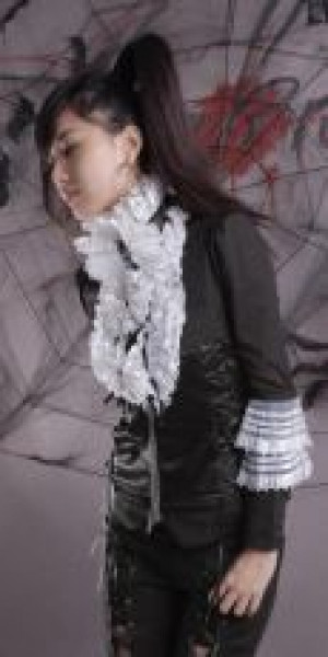 c  BLOUSE Punk Rave Y-244/BK-WH -  