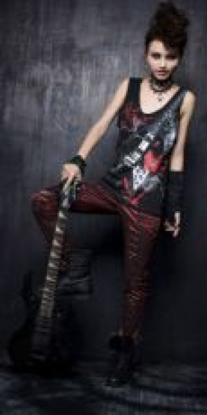 TROUSERS Punk Rave K-118/RD -  