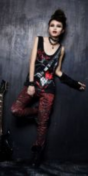  TROUSERS Punk Rave K-118/RD -  