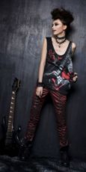  TROUSERS Punk Rave K-118/RD -  