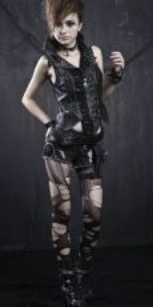  TROUSERS Punk Rave K-127/BK -  
